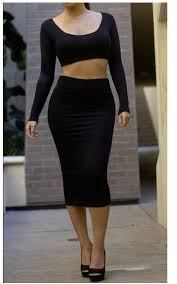 High Waisted Cropped Outfit Two Piece