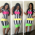 color block with stripes