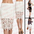 pellum high waist lace skirt