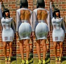 Hollow out sexy party bandage dress