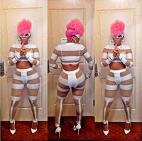 stripped kitty bodysuit