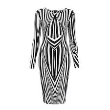 Striped Slim Fit Women Bodycon