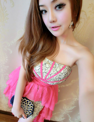 Tube Dress im Color Block