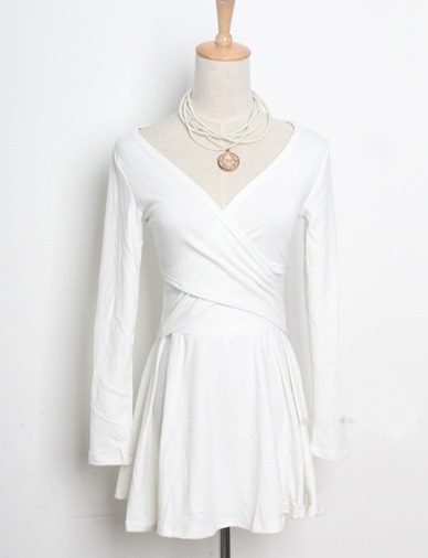Popular Deep V-Neck Dress