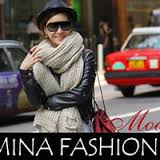 MINA FASHION HANDMADE thermal hole ultra long thickening scarf