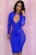 knee-length stretch bodycon dress